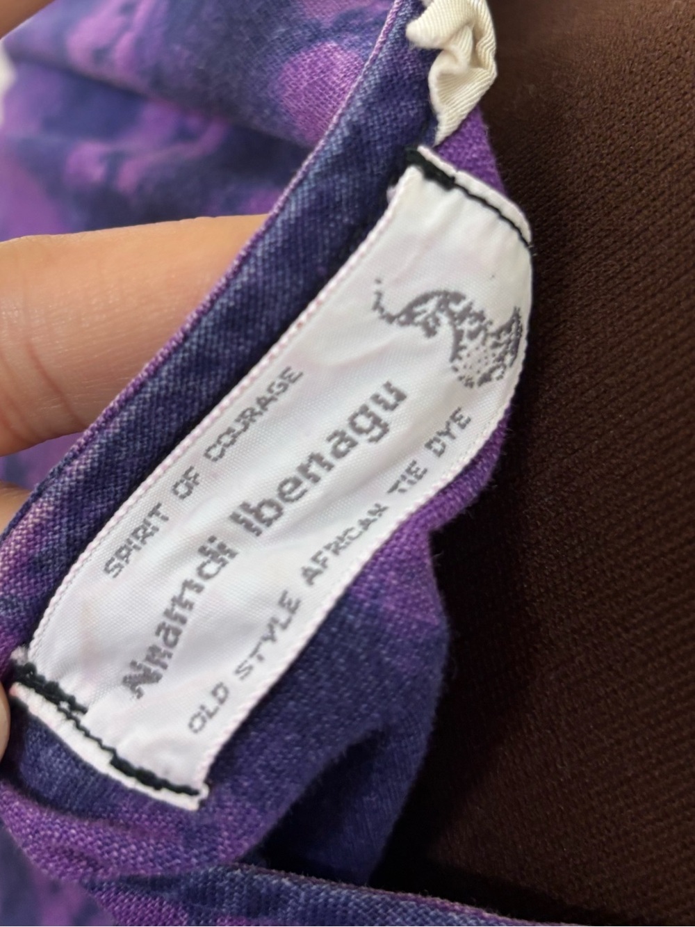 Nnamdi Ibenagu Spirit of Courage Tie Dye Purple Midi Dress Medium - Picture 7 of 8